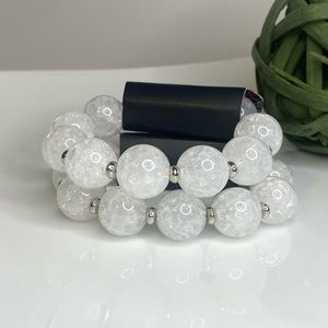 New - Arctic Affluence White Bracelet Stack Set